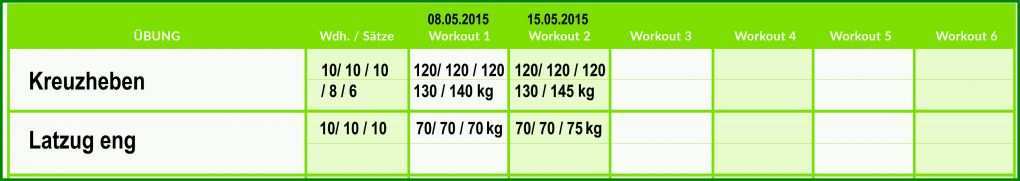 Modisch Trainingsplan Leere Vorlage 3420x607