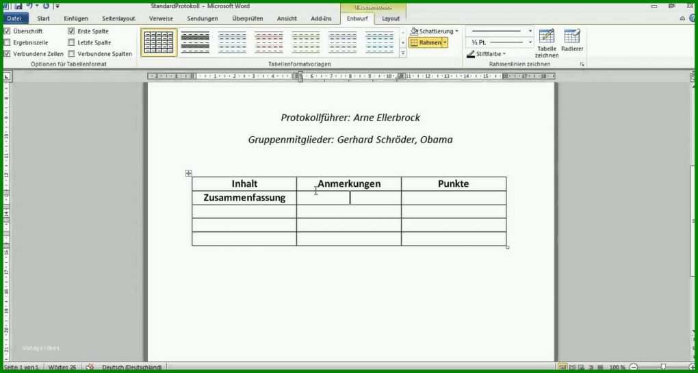 Rühren Besprechungsprotokoll Vorlage Word 2010 1280x684