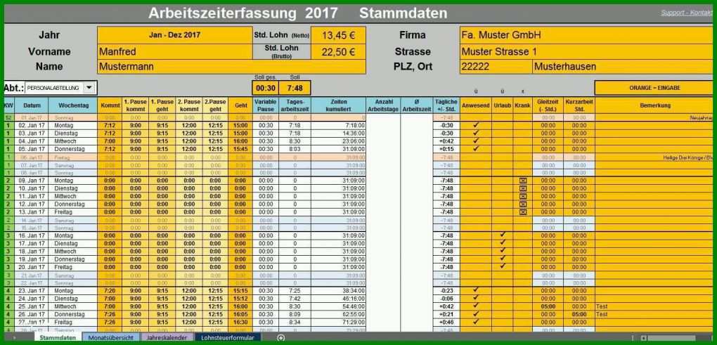 Fabelhaft Excel Arbeitszeit Berechnen Vorlage 1549x745