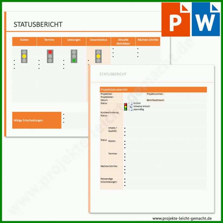 Kreativ Projektstatus Vorlage Powerpoint 1000x1000