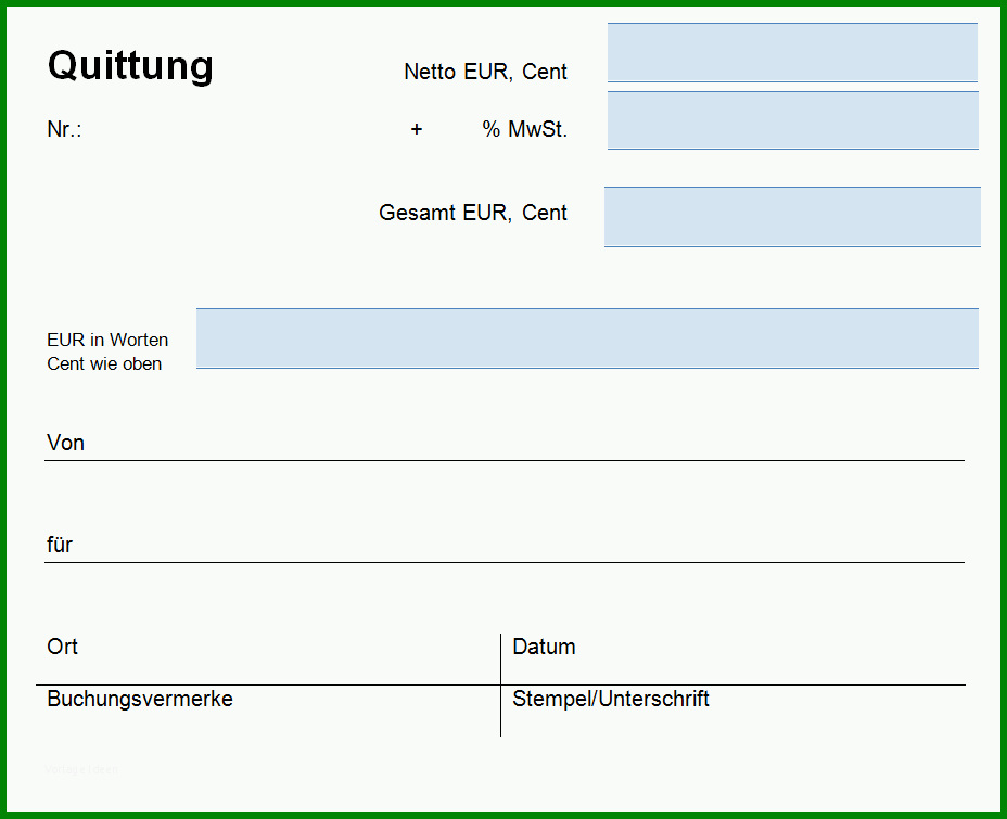 Einzahl Quittungsvorlage So Einfach Schreiben Sie Quittungen 1 244879