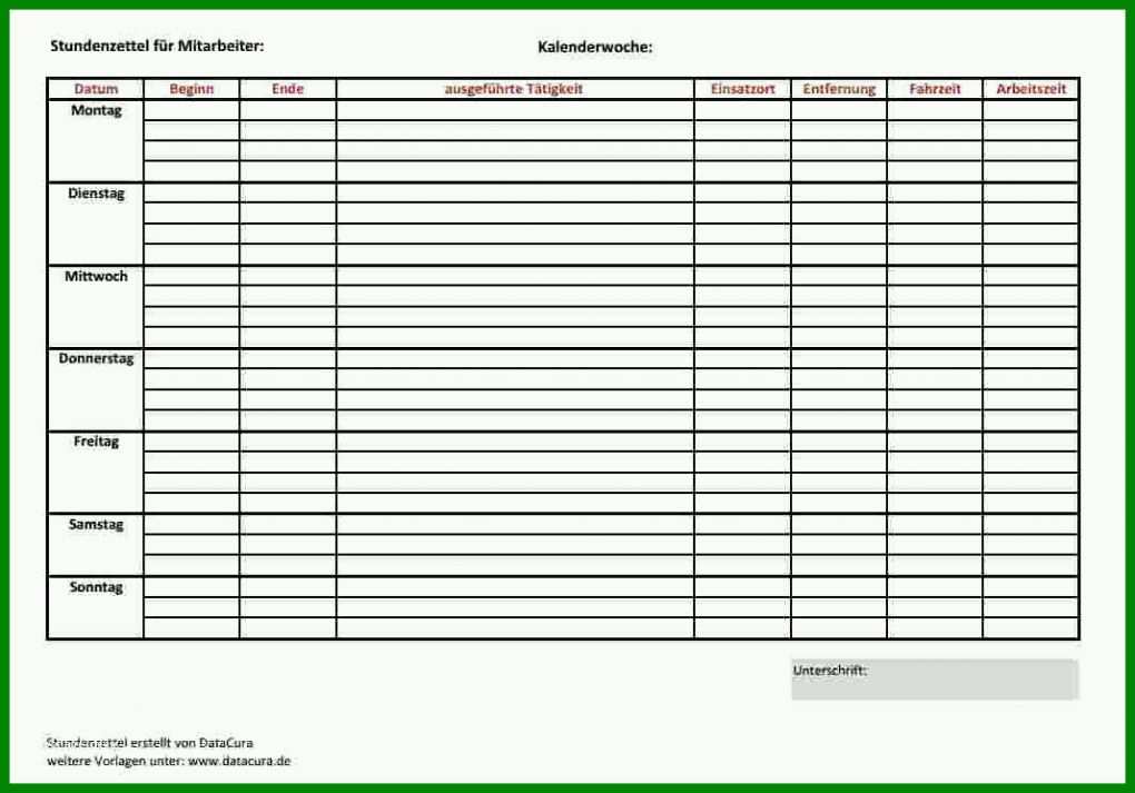 Faszinieren Stundenzettel Excel Vorlage Kostenlos 2016 1066x745