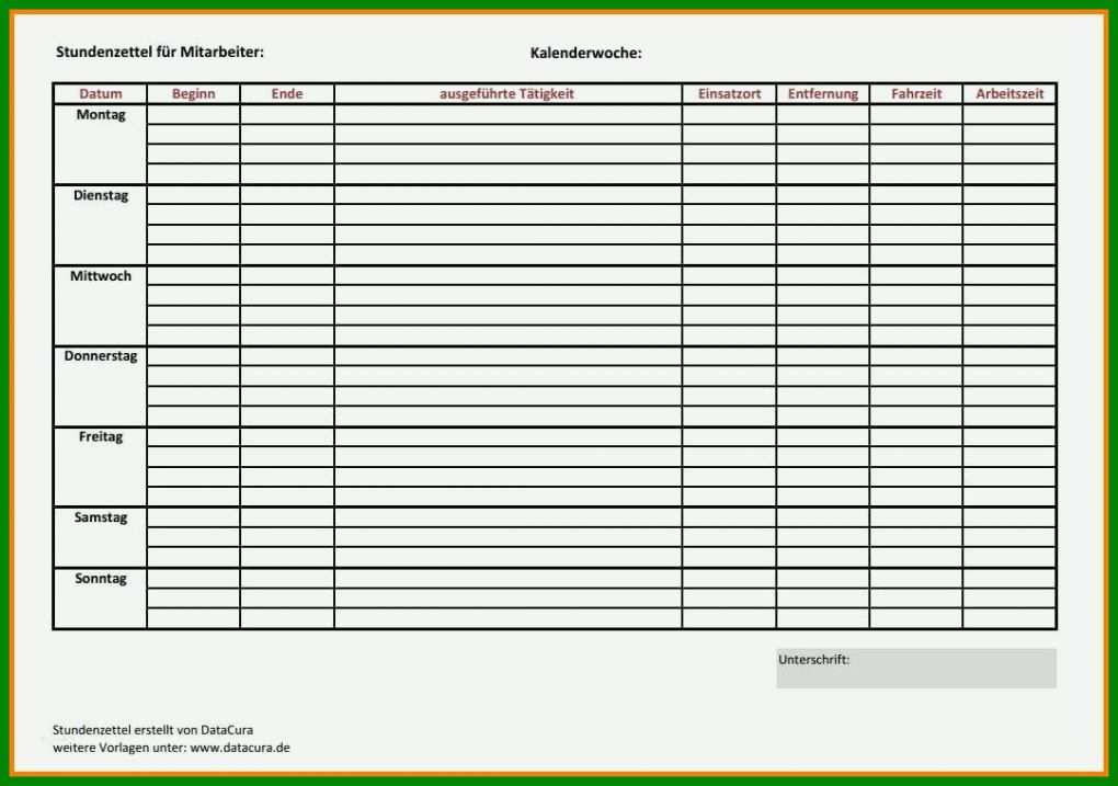Fantastisch Rapportzettel Vorlage 1080x759