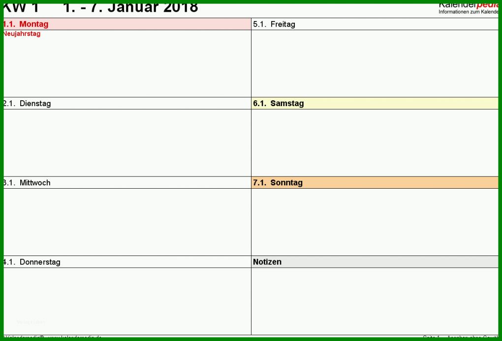 Größte Taschenkalender Vorlage 1214x826