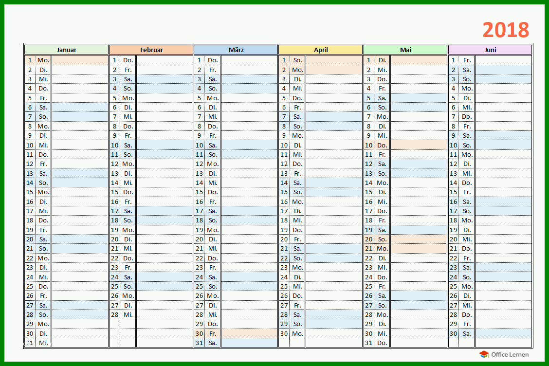 Großartig Kostenlose Excel Urlaubsplaner Vorlagen 2019 ...