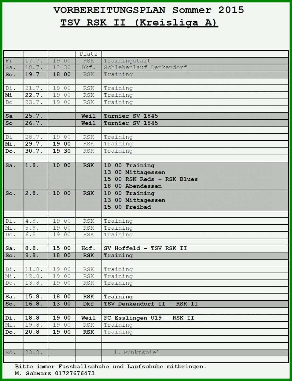 Bestbewertet Fußball Trainingsplan Vorlage 1099x1434