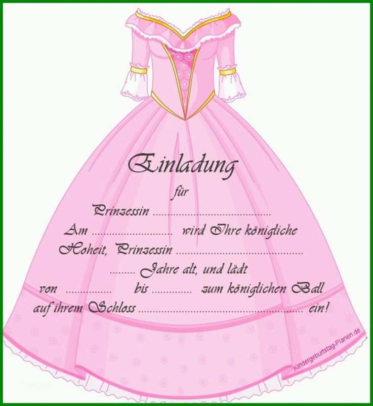 Sensationell Kindergeburtstag Einladung Prinzessin Vorlage 771x838