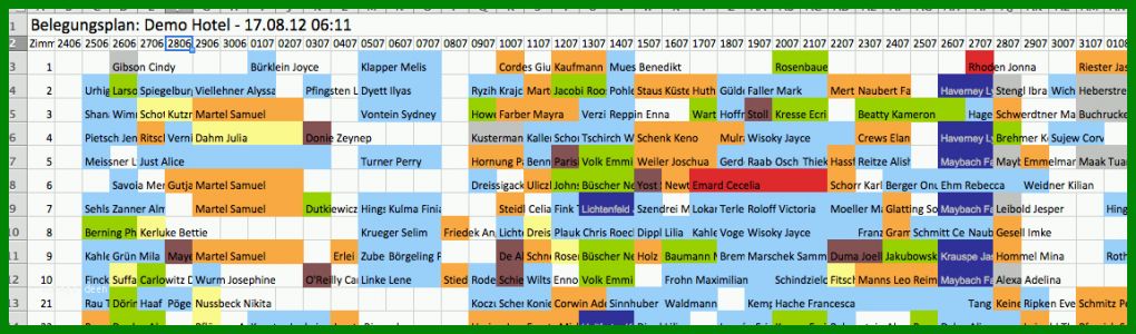 Erstaunlich Belegungsplan Vorlage 1152x339