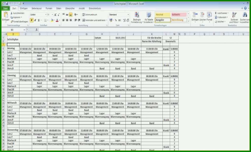 Selten Dienstplan Vorlage Word 1693x1027