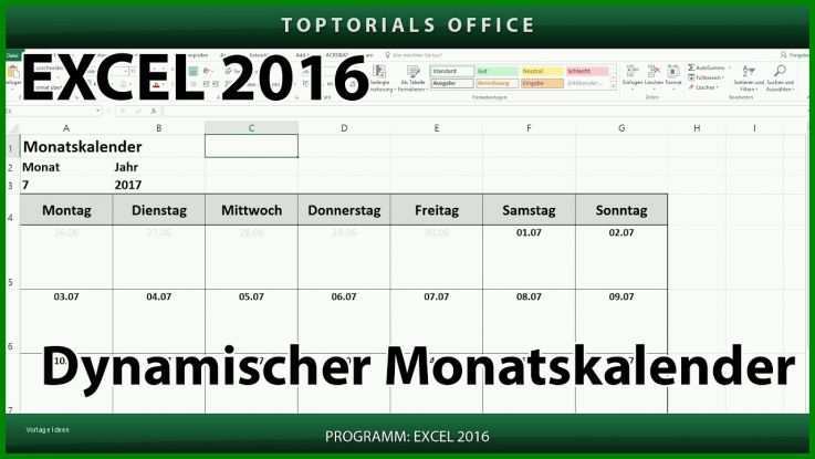 Kreativ Excel Vorlage Monatskalender 1280x720