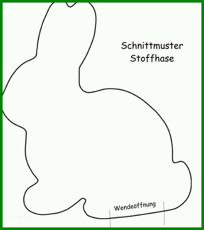 Faszinieren Hase Nähen Vorlage 713x803