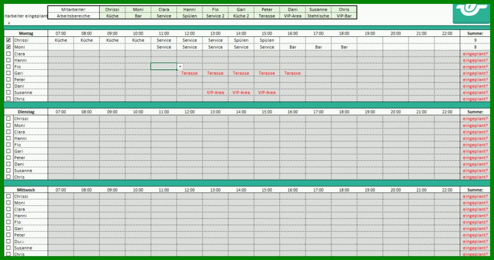 Ideal Dienstplan Monat Vorlage 1140x600