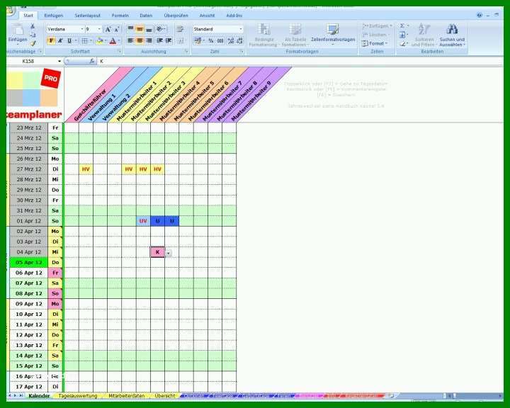 Ausnahmsweise Personalplanung Excel Vorlage 1 795626