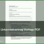 Hervorragend Untermietvertrag Vorlage Pdf Kostenlos 868x763