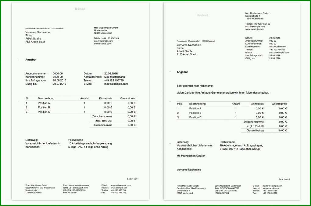 Moderne Angebot Schriftlich Nachfassen Vorlage 2292x1524