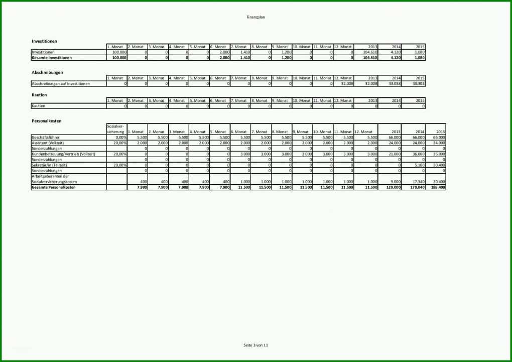 Unvergleichlich Businessplan Vorlage Excel 1754x1240