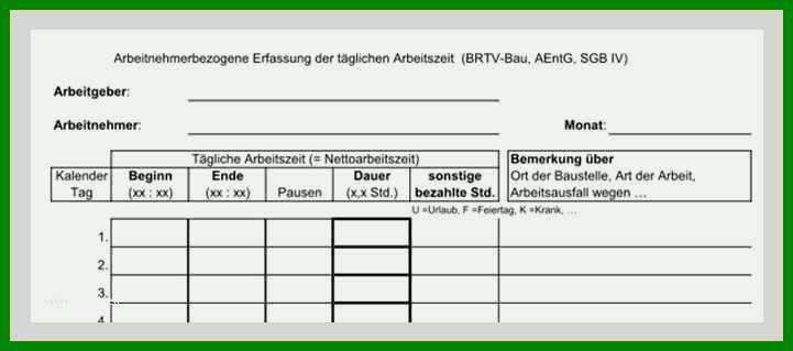 Auffällig Datev Vorlage Zur Dokumentation Der Täglichen Arbeitszeit 2019 721x319