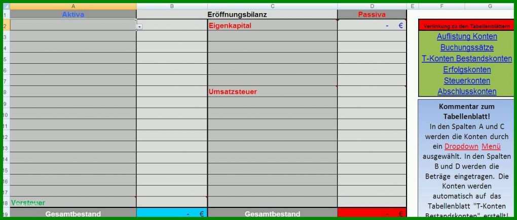 Toll Eröffnungsbilanz Vorlage 1491x636