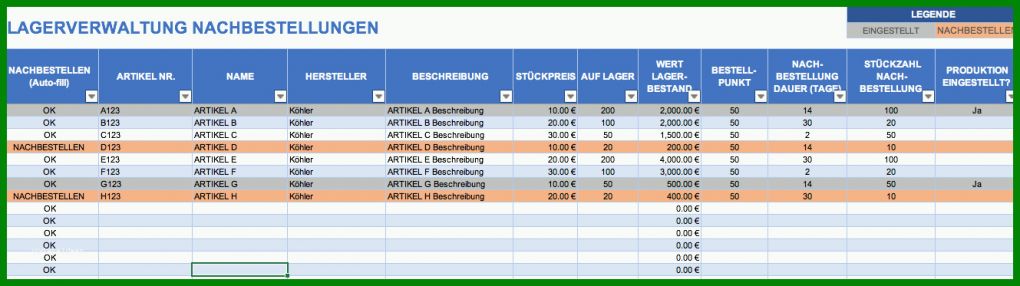 Exklusiv Inventarliste Excel Vorlage 1329x373
