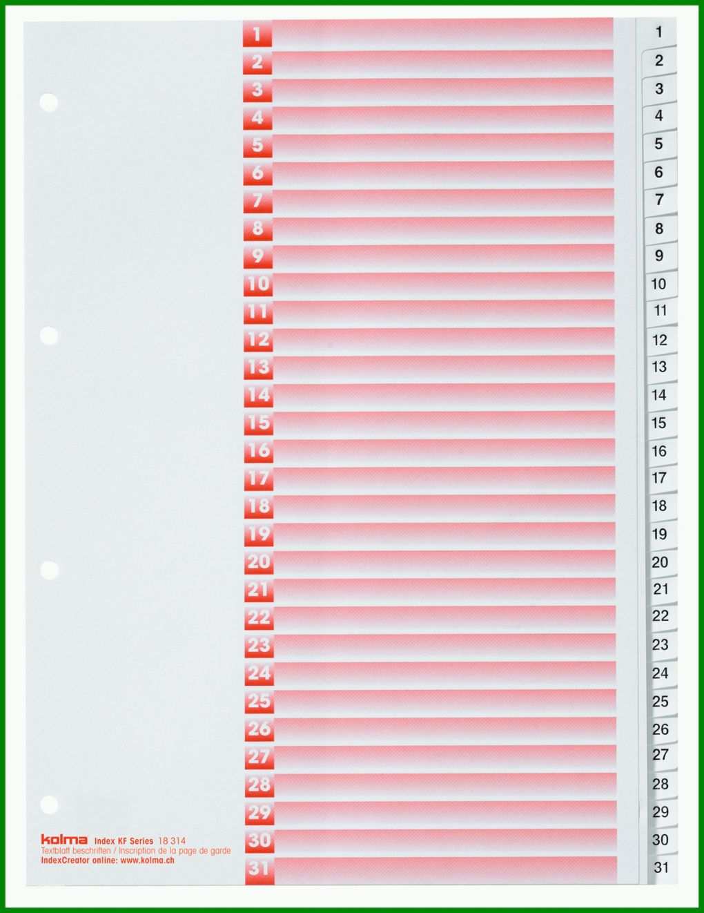 Sensationell Registerblatt Vorlage 1181x1531
