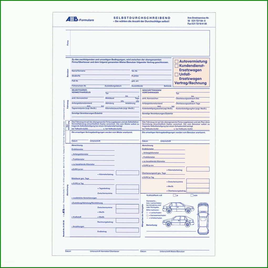 Singular Autovermietung Vertrag Vorlage 2000x2000