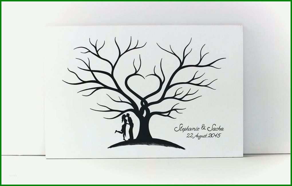 Tolle Baum Hochzeit Fingerabdruck Vorlage 1254x800