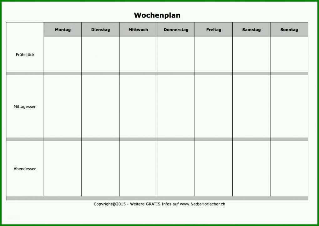 Fabelhaft Wochenplan Essen Vorlage 1766x1251