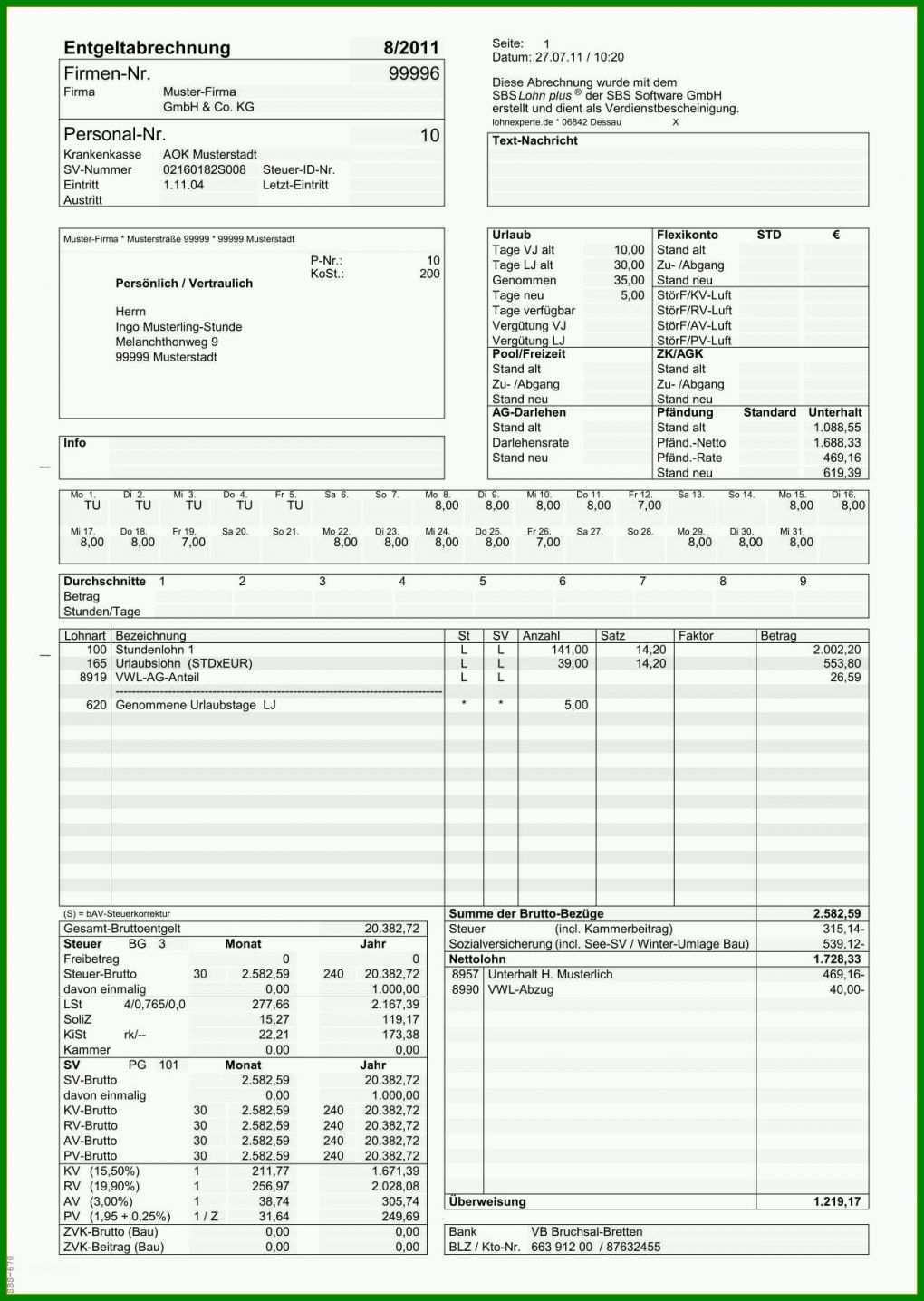 Atemberaubend Gehaltsabrechnung Vorlage Excel 2018 1260x1774