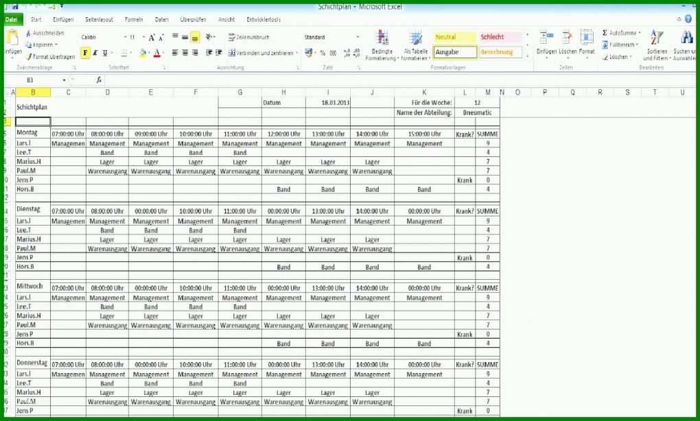 Faszinieren 14 Mitarbeiter Datenbank Excel Vorlage Vorlagen123 690072