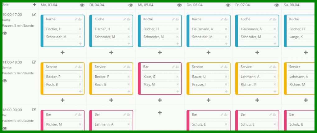 Fantastisch Dienstplan Vorlage Pdf 1140x480