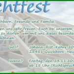 Modisch Einladung Richtfest Vorlage Word 803x423