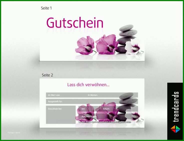 Sensationell Geschenkgutschein Massage Vorlage 1000x770