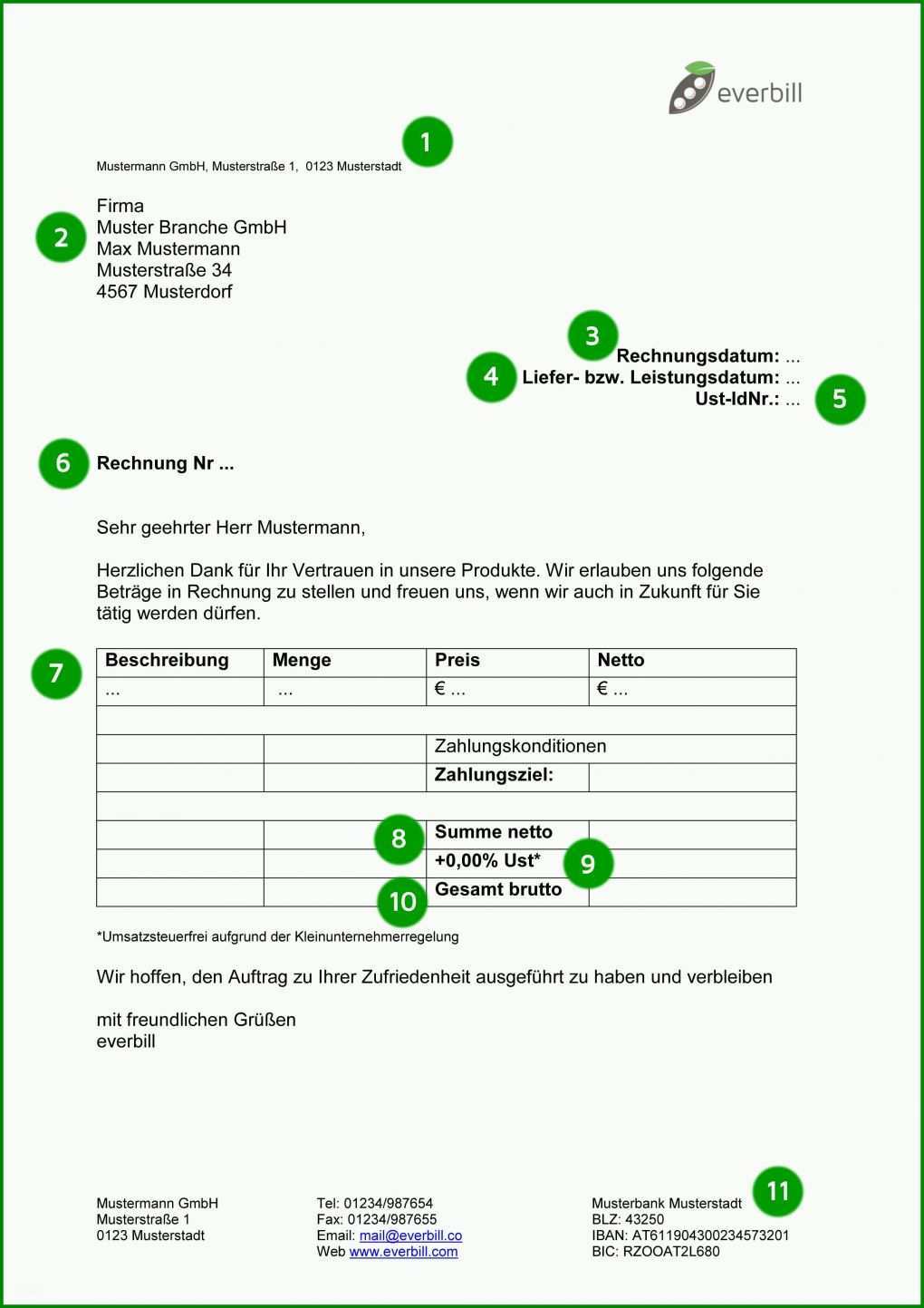 Hervorragend Rechnung Für Privatverkauf Vorlage 2480x3508