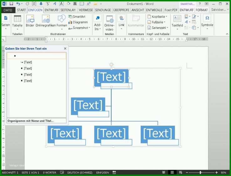 Staffelung Vorlage organigramm Excel 1000x763