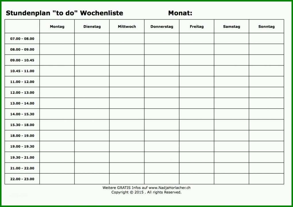 Moderne Wochenplan Kinderkrippe Vorlage 1169x826