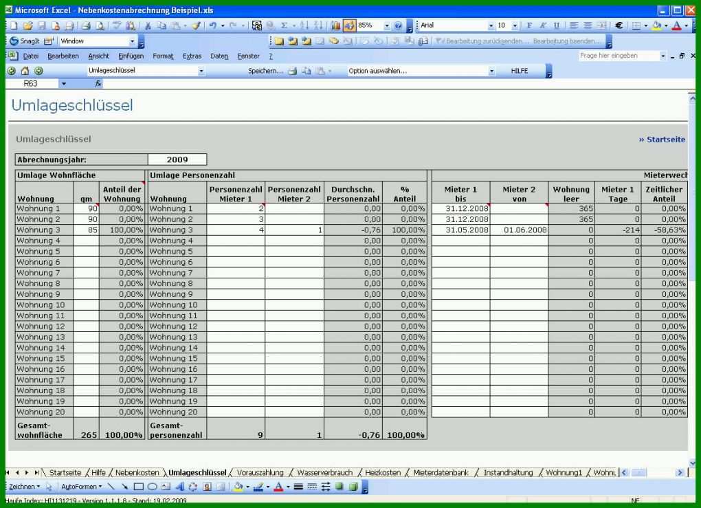 Angepasst Nebenkostenabrechnung Vorlage Excel Kostenlos 1178x854