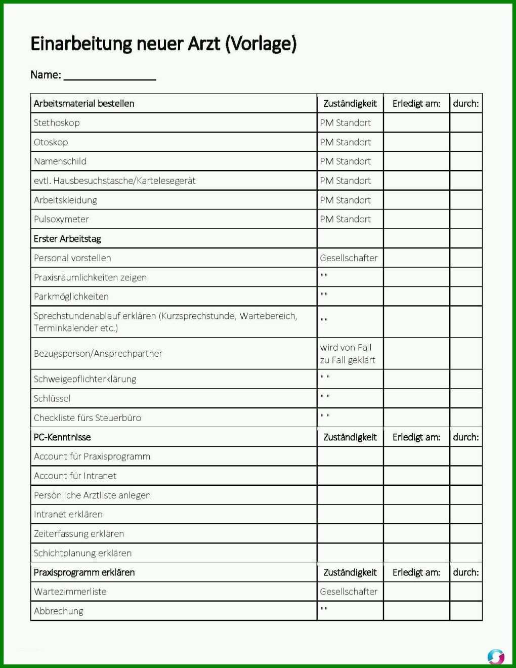 Ungewöhnlich Einarbeitungsplan Vorlage Excel Kostenlos 1275x1650