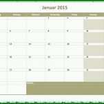 Neue Version Excel Vorlage Monatskalender 1000x730