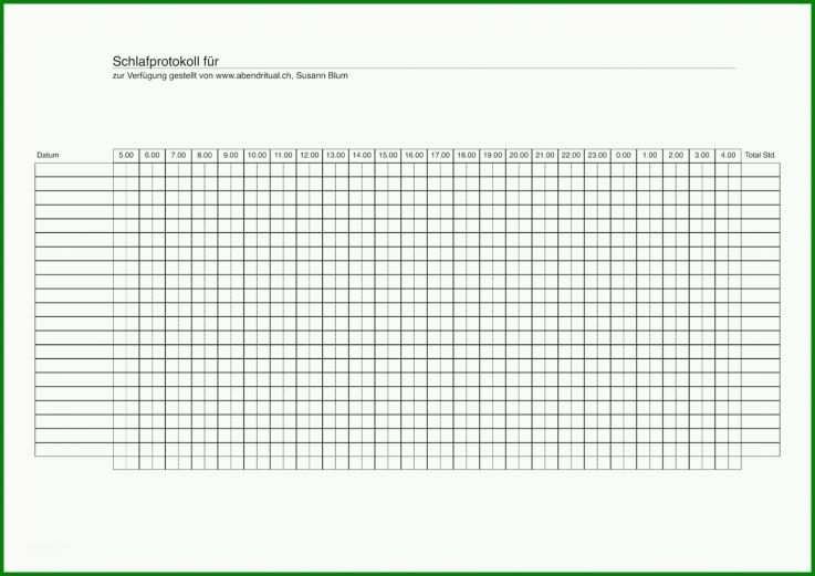 Ausnahmsweise Schlafprotokoll Baby Vorlage 1278x904