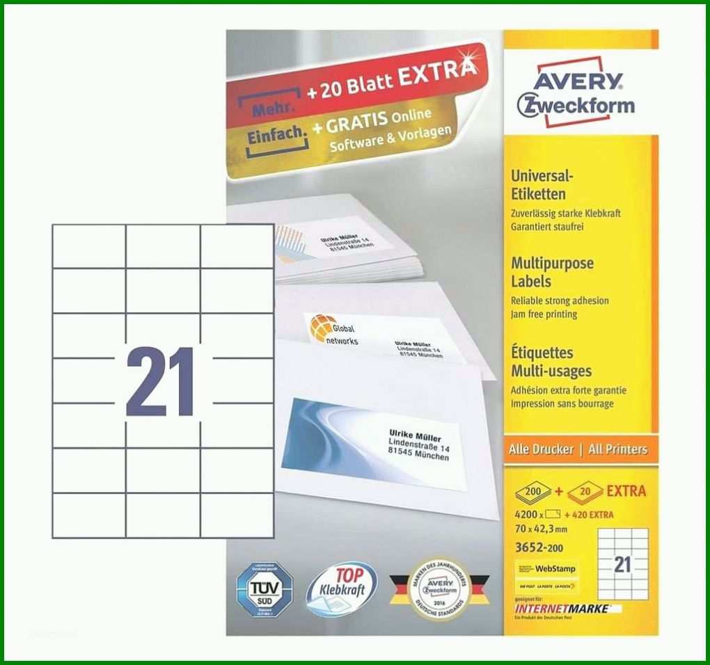 Empfohlen Vorlage Adressetiketten Avery 3652 1024x960