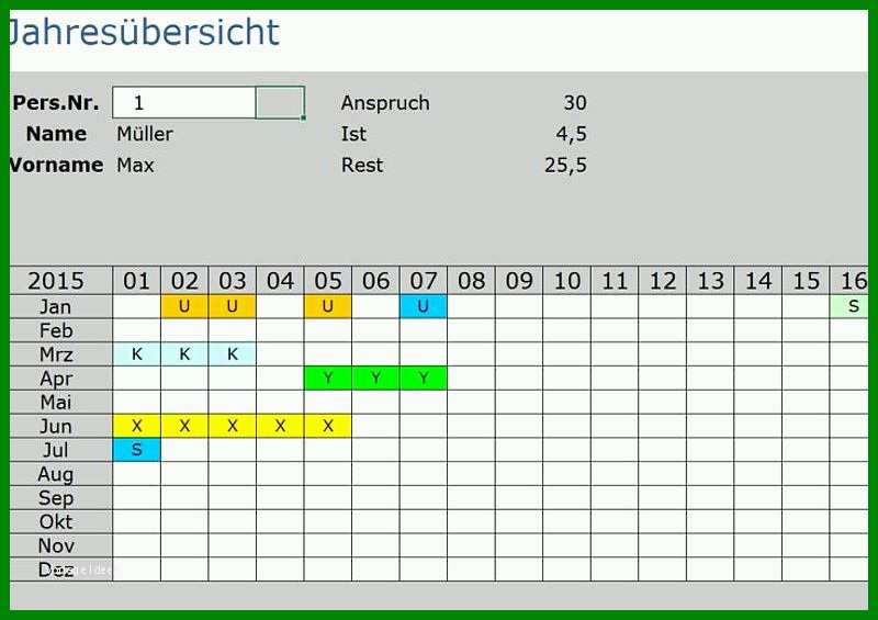 Sensationell Urlaubsplaner 2019 Excel Vorlage Das Beste ...