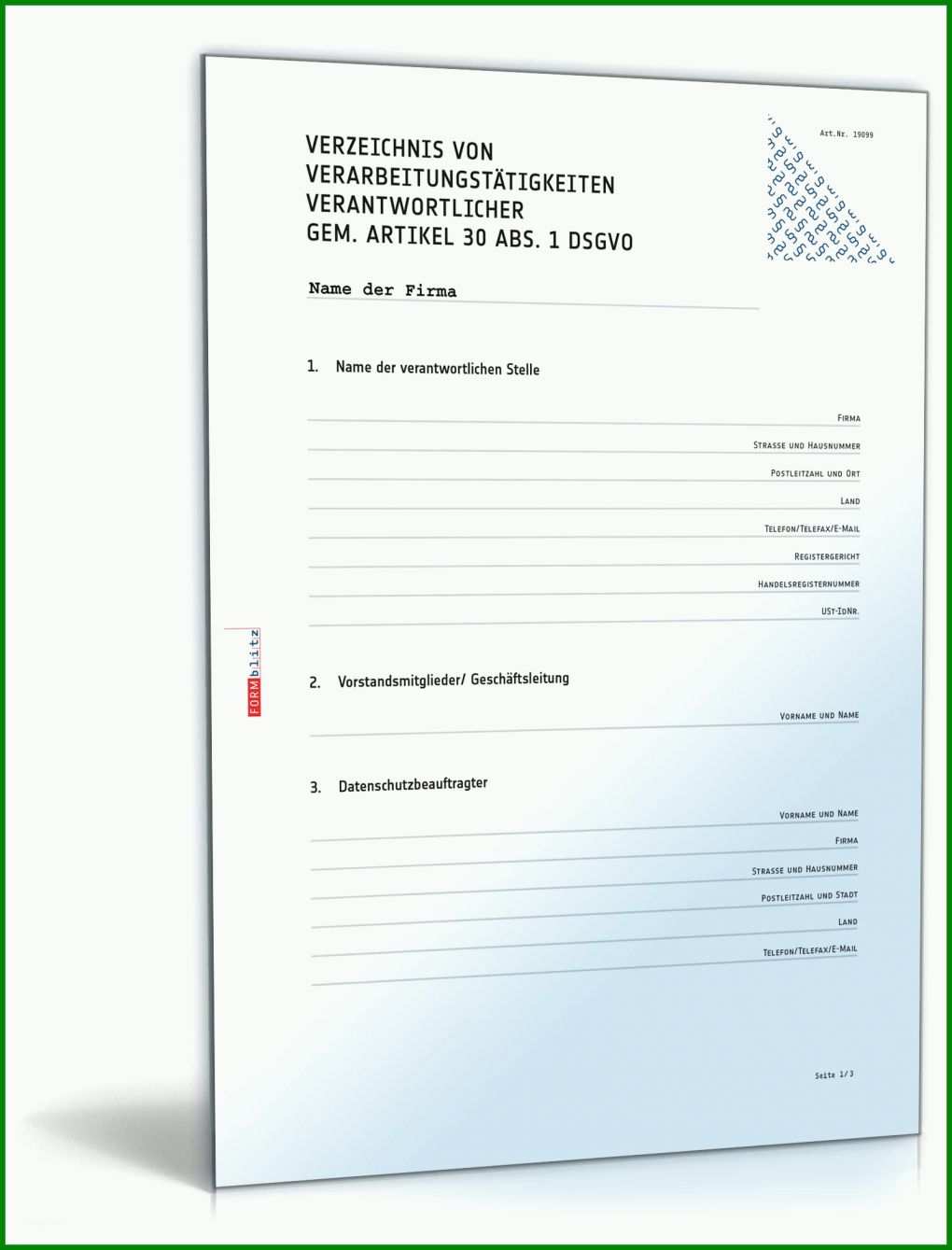 Limitierte Auflage Besucherliste Datenschutz Vorlage 1600x2100