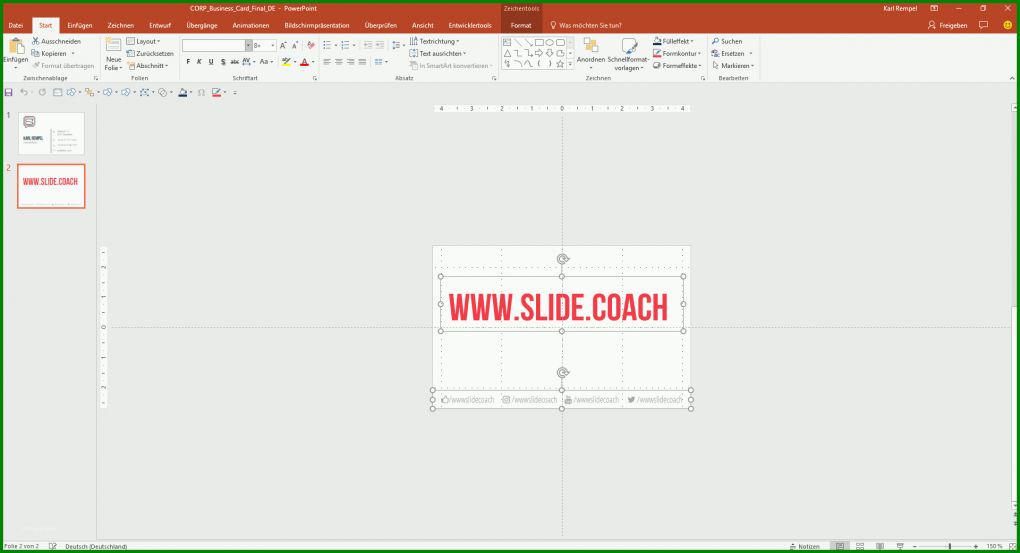 Fantastisch Visitenkarten Powerpoint Vorlage 1920x1041