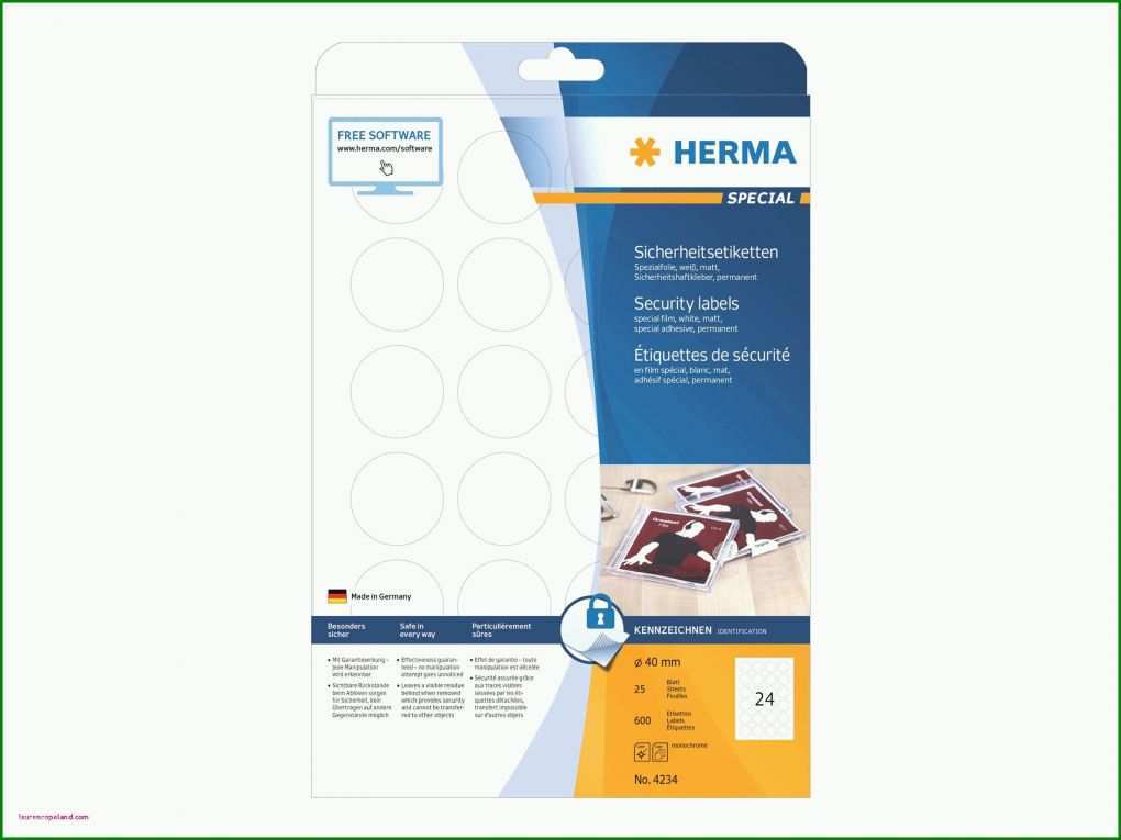Modisch Herma Etiketten Vorlage 2400x1800