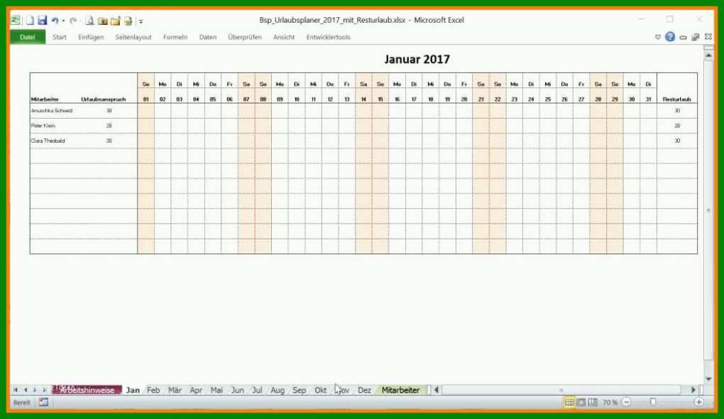 Modisch Urlaubsplan Excel Vorlage 1052x608