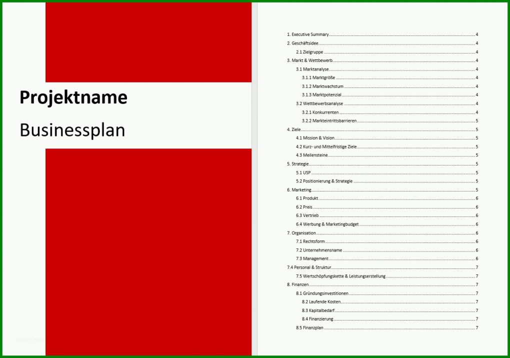 Kreativ Businessplan Schreiben Vorlage 1277x896