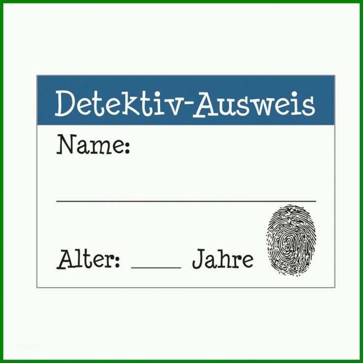 Limitierte Auflage Detektiv Ausweis Aufkleber Für Kinder 829303