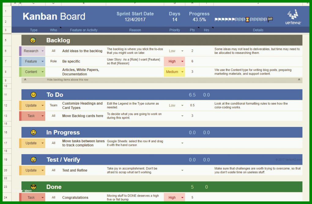 Erschwinglich Kanban Board Vorlage 1076x704