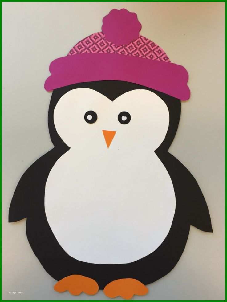 Klassenkunst Fensterdeko Pinguin &amp; Freebie Teil Der Pinguin Basteln Vorlage