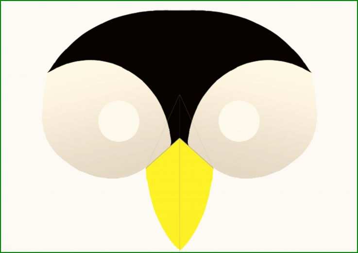 Pinguin Maske Teil Der Pinguin Maske Basteln Vorlage